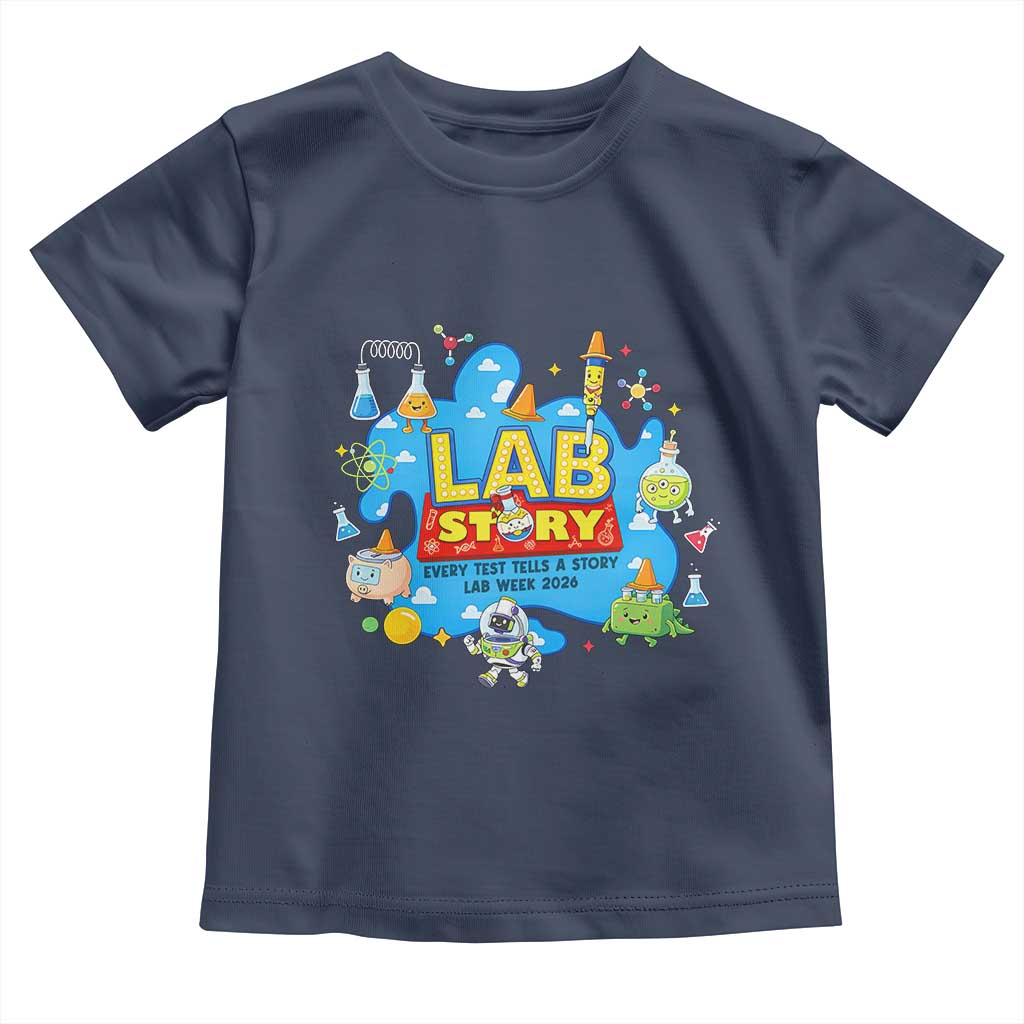 Lab Story Lab Week 2026 Celebration Toddler T Shirt Every Test Tells a Story Medical Lab Tech Appreciation Gift