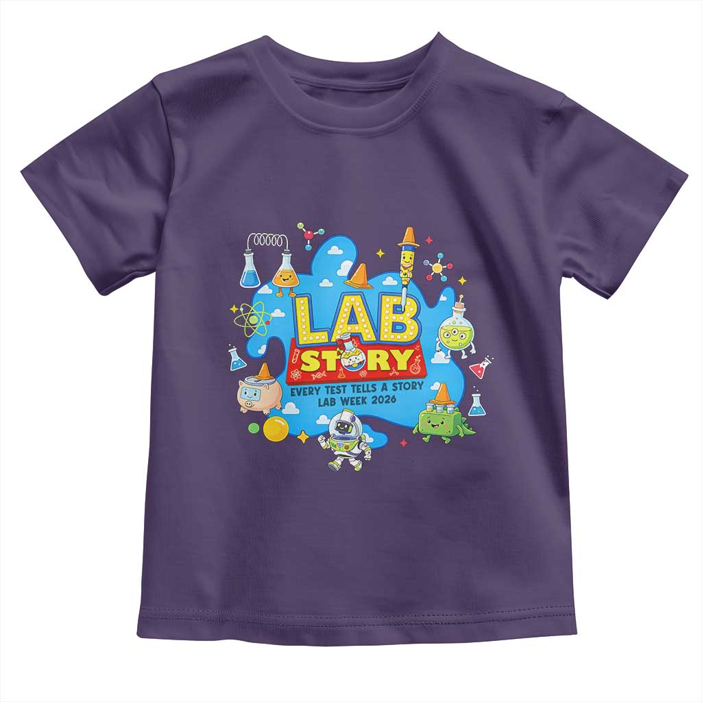 Lab Story Lab Week 2026 Celebration Toddler T Shirt Every Test Tells a Story Medical Lab Tech Appreciation Gift