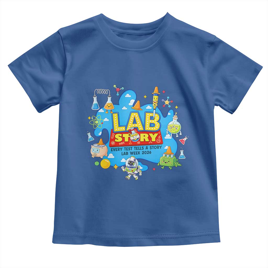 Lab Story Lab Week 2026 Celebration Toddler T Shirt Every Test Tells a Story Medical Lab Tech Appreciation Gift
