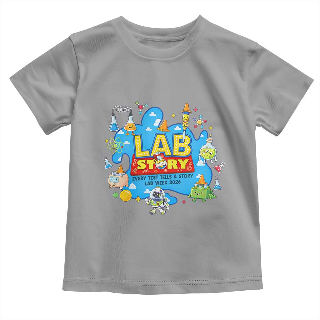 Lab Story Lab Week 2026 Celebration Toddler T Shirt Every Test Tells a Story Medical Lab Tech Appreciation Gift