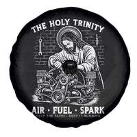 Funny Mechanic Jesus Holy Trinity Air Fuel Spark Spare Tire Cover Christian Car Lover Humor Gift for Gearheads
