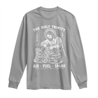 Funny Mechanic Jesus Holy Trinity Air Fuel Spark Long Sleeve Shirt Christian Car Lover Humor Gift for Gearheads
