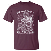 Funny Mechanic Jesus Holy Trinity Air Fuel Spark T Shirt Christian Car Lover Humor Gift for Gearheads