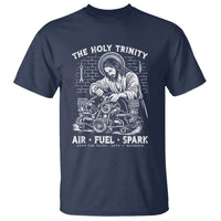 Funny Mechanic Jesus Holy Trinity Air Fuel Spark T Shirt Christian Car Lover Humor Gift for Gearheads