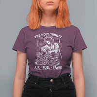 Funny Mechanic Jesus Holy Trinity Air Fuel Spark T Shirt For Women Christian Car Lover Humor Gift for Gearheads