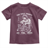 Funny Mechanic Jesus Holy Trinity Air Fuel Spark Toddler T Shirt Christian Car Lover Humor Gift for Gearheads