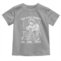 Funny Mechanic Jesus Holy Trinity Air Fuel Spark Toddler T Shirt Christian Car Lover Humor Gift for Gearheads