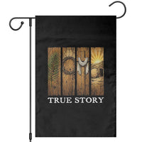 Christian Easter True Story Resurrection Scene Vintage Garden Flag Faith Based Jesus Empty Tomb Gift for Believers