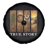 Christian Easter True Story Resurrection Scene Vintage Spare Tire Cover Faith Based Jesus Empty Tomb Gift for Believers