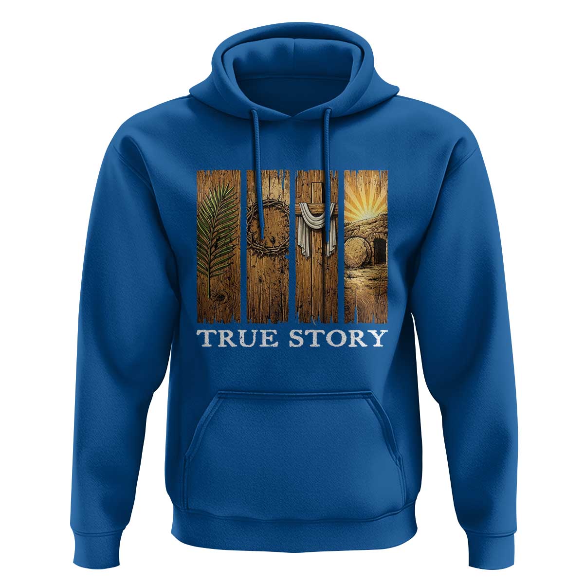 Christian Easter True Story Resurrection Scene Vintage Hoodie Faith Based Jesus Empty Tomb Gift for Believers