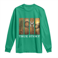Christian Easter True Story Resurrection Scene Vintage Long Sleeve Shirt Faith Based Jesus Empty Tomb Gift for Believers