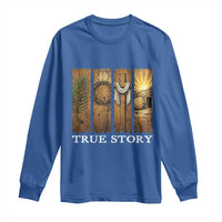 Christian Easter True Story Resurrection Scene Vintage Long Sleeve Shirt Faith Based Jesus Empty Tomb Gift for Believers