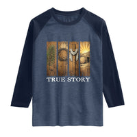 Christian Easter True Story Resurrection Scene Vintage Raglan Shirt Faith Based Jesus Empty Tomb Gift for Believers