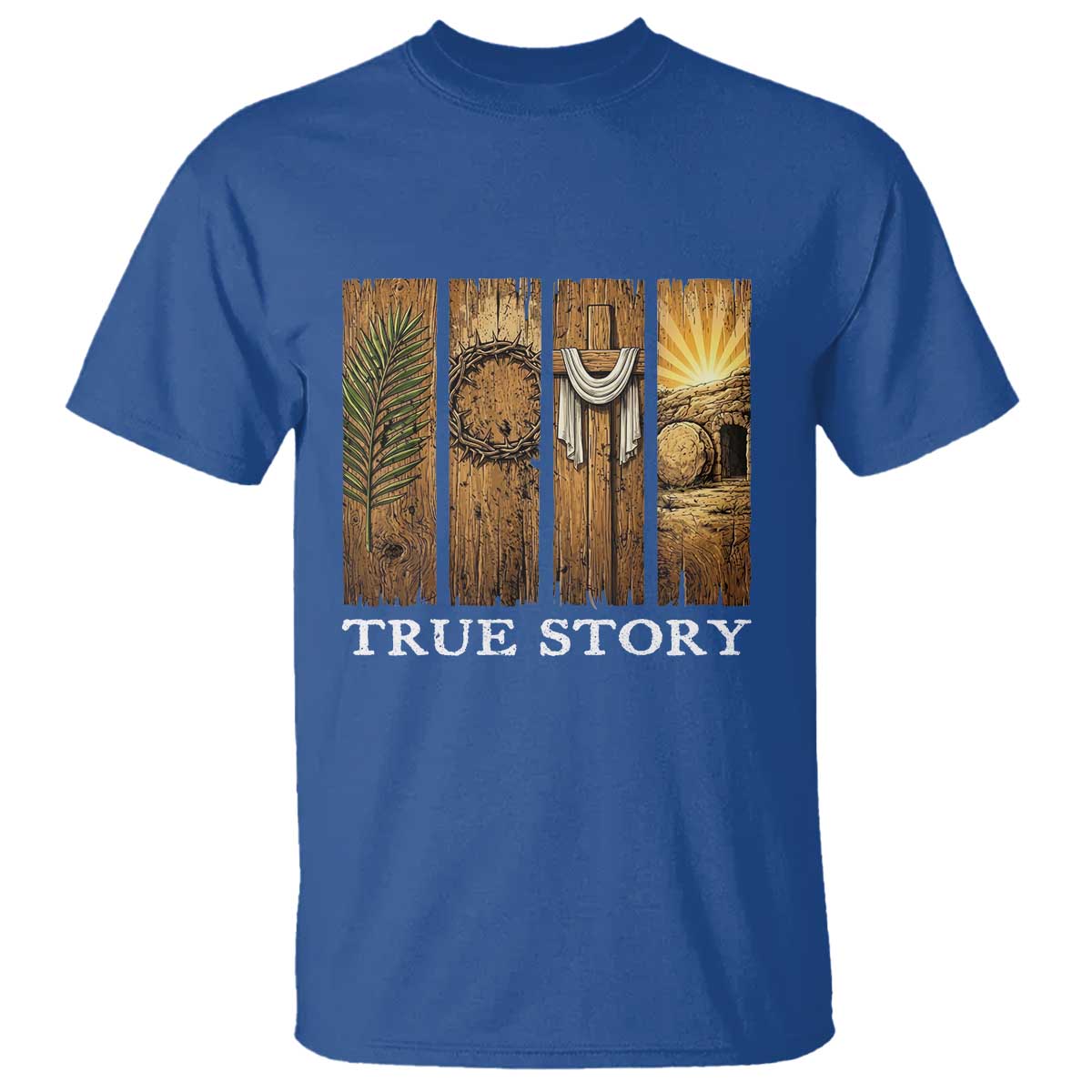 Christian Easter True Story Resurrection Scene Vintage T Shirt Faith Based Jesus Empty Tomb Gift for Believers