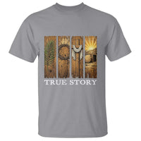 Christian Easter True Story Resurrection Scene Vintage T Shirt Faith Based Jesus Empty Tomb Gift for Believers