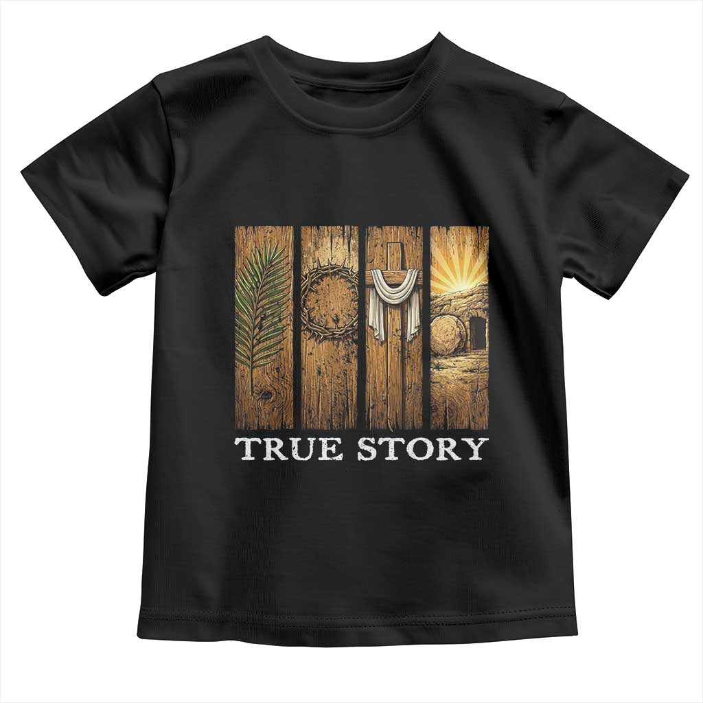 Christian Easter True Story Resurrection Scene Vintage Toddler T Shirt Faith Based Jesus Empty Tomb Gift for Believers