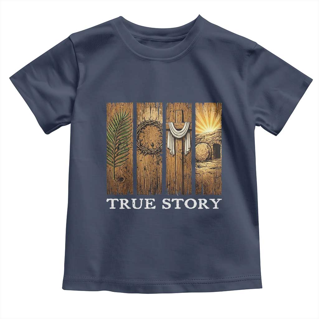 Christian Easter True Story Resurrection Scene Vintage Toddler T Shirt Faith Based Jesus Empty Tomb Gift for Believers