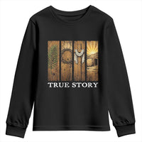 Christian Easter True Story Resurrection Scene Vintage Youth Sweatshirt Faith Based Jesus Empty Tomb Gift for Believers