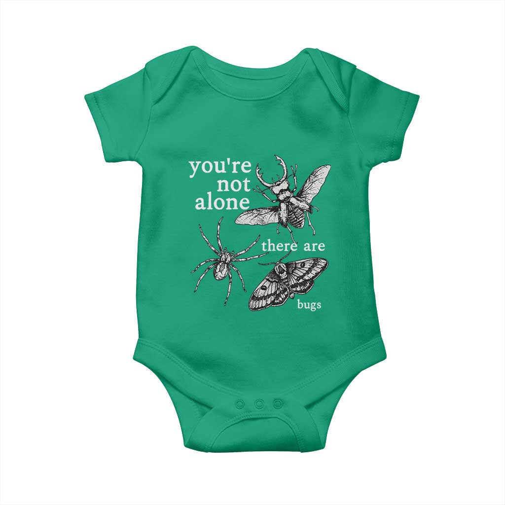 You Are Not Alone There Are Bugs Vintage Dark Academia Baby Onesie Insect Entomology Humor Folk Indie Music Lover