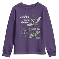 You Are Not Alone There Are Bugs Vintage Dark Academia Youth Sweatshirt Insect Entomology Humor Folk Indie Music Lover
