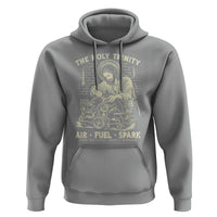 Funny Mechanic Jesus Holy Trinity Air Fuel Spark Vintage Hoodie Christian Car Lover Humor Gift for Gearheads