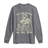 Funny Mechanic Jesus Holy Trinity Air Fuel Spark Vintage Long Sleeve Shirt Christian Car Lover Humor Gift for Gearheads