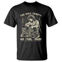 Funny Mechanic Jesus Holy Trinity Air Fuel Spark Vintage T Shirt Christian Car Lover Humor Gift for Gearheads