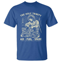 Funny Mechanic Jesus Holy Trinity Air Fuel Spark Vintage T Shirt Christian Car Lover Humor Gift for Gearheads