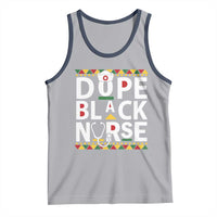 Dope Black Nurse Tank Top Proud Afro Melanin RN