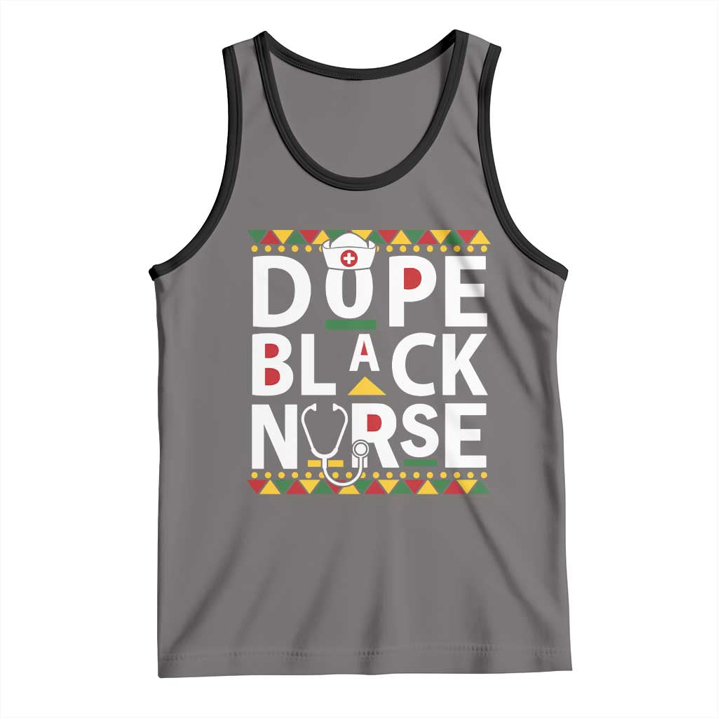 Dope Black Nurse Tank Top Proud Afro Melanin RN