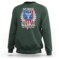 Funny Nurse Sweatshirt Funny American Nurse Medicare Healthcare Nurse Appreciation Gift Nurse Because I Cant Put Badass On My Resume American Flag - Wonder Print Shop