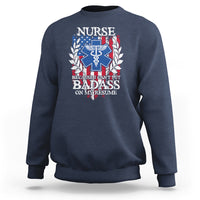 Funny Nurse Sweatshirt Funny American Nurse Medicare Healthcare Nurse Appreciation Gift Nurse Because I Cant Put Badass On My Resume American Flag - Wonder Print Shop