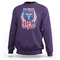 Funny Nurse Sweatshirt Funny American Nurse Medicare Healthcare Nurse Appreciation Gift Nurse Because I Cant Put Badass On My Resume American Flag - Wonder Print Shop