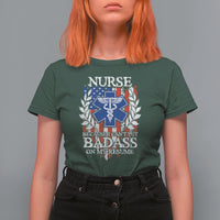 Funny Nurse T Shirt For Women Funny American Nurse Medicare Healthcare Nurse Appreciation Gift Nurse Because I Cant Put Badass On My Resume American Flag - Wonder Print Shop