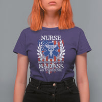 Funny Nurse T Shirt For Women Funny American Nurse Medicare Healthcare Nurse Appreciation Gift Nurse Because I Cant Put Badass On My Resume American Flag - Wonder Print Shop