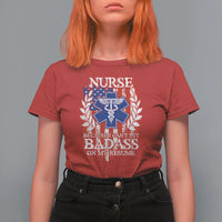 Funny Nurse T Shirt For Women Funny American Nurse Medicare Healthcare Nurse Appreciation Gift Nurse Because I Cant Put Badass On My Resume American Flag - Wonder Print Shop