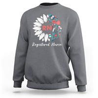 Funny Nurse Sweatshirt RN Registered Nurse Pride Nurse Life Empowering Caregivers #NurseLife  #RegisteredNurse Sunflower - Wonder Print Shop