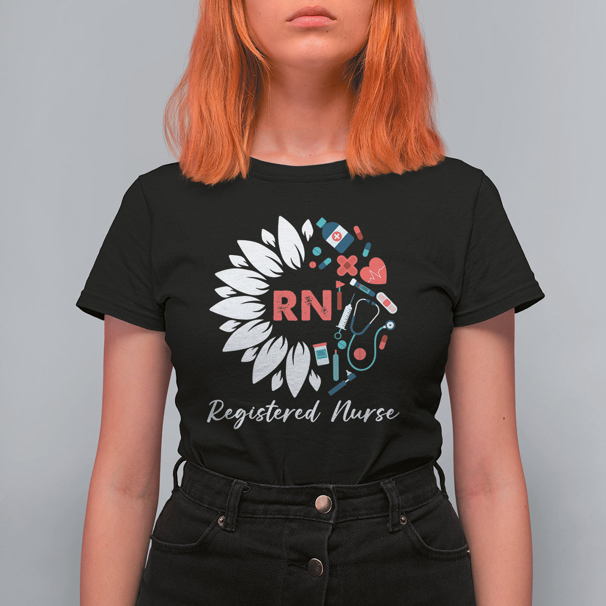 Funny Nurse T Shirt For Women RN Registered Nurse Pride Nurse Life Empowering Caregivers #NurseLife  #RegisteredNurse Sunflower - Wonder Print Shop
