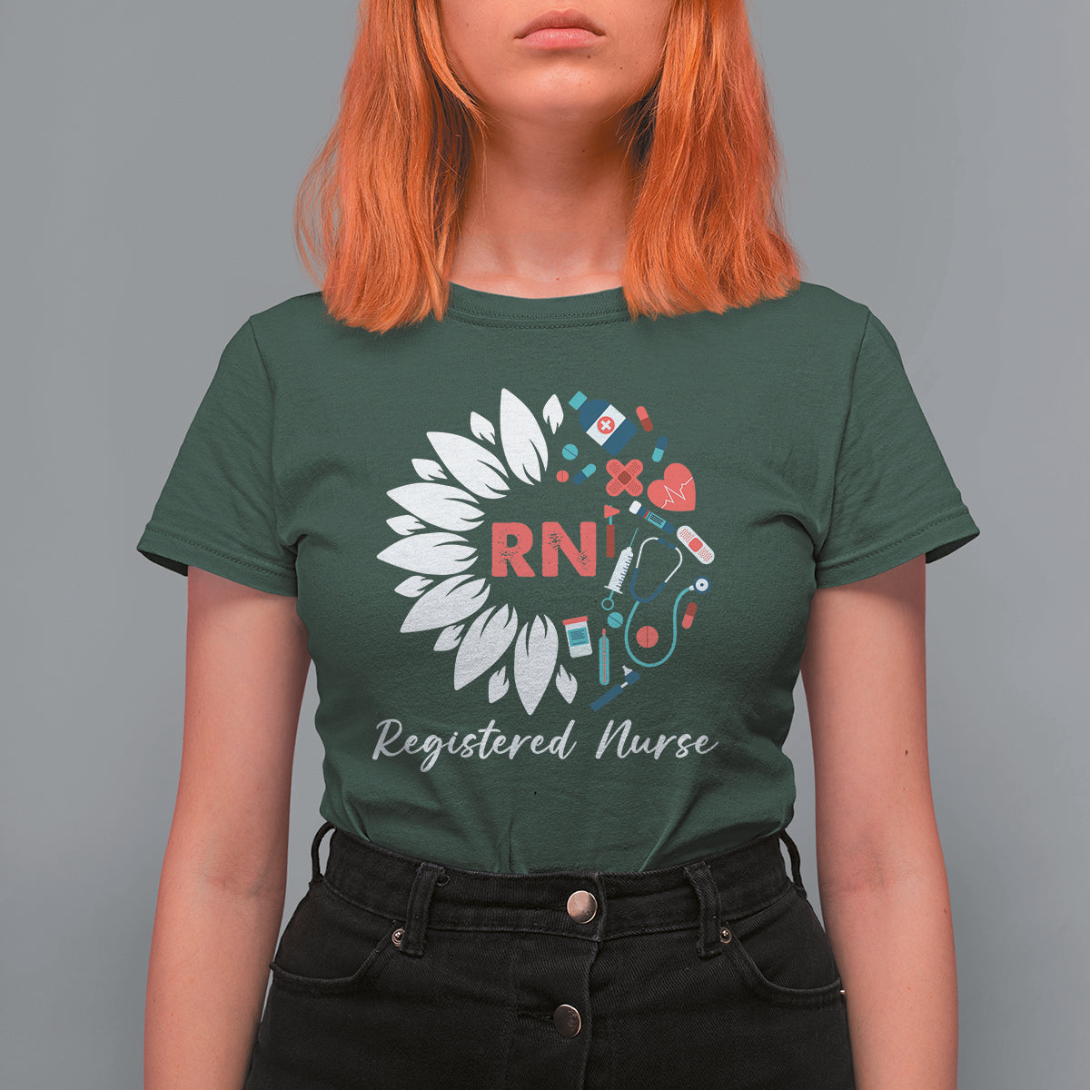 Funny Nurse T Shirt For Women RN Registered Nurse Pride Nurse Life Empowering Caregivers #NurseLife  #RegisteredNurse Sunflower - Wonder Print Shop