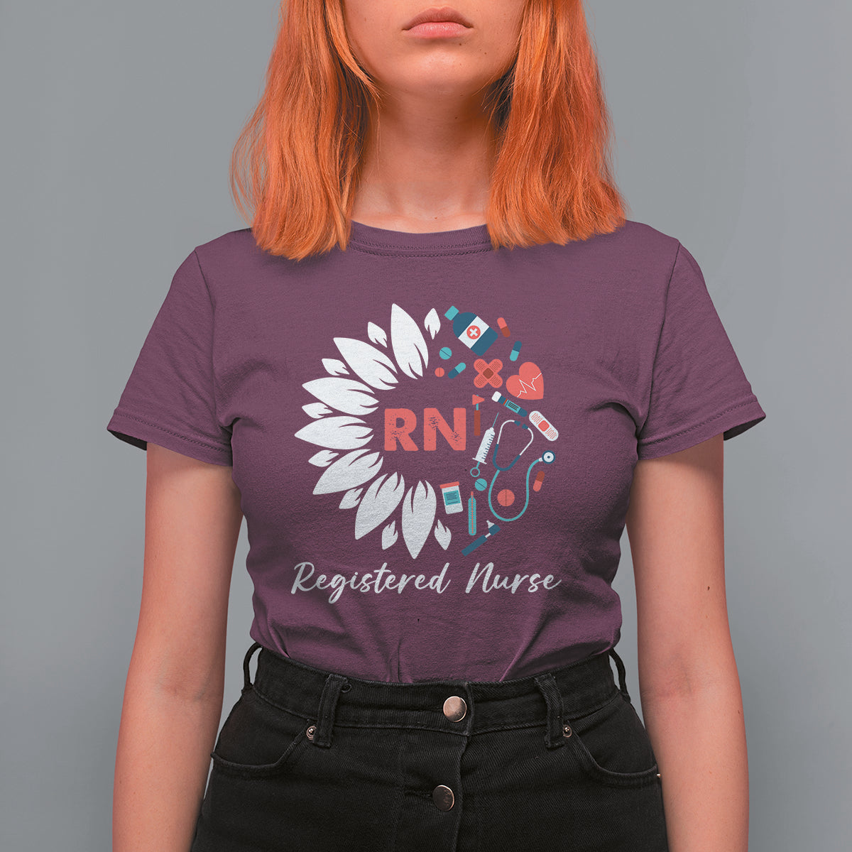 Funny Nurse T Shirt For Women RN Registered Nurse Pride Nurse Life Empowering Caregivers #NurseLife  #RegisteredNurse Sunflower - Wonder Print Shop