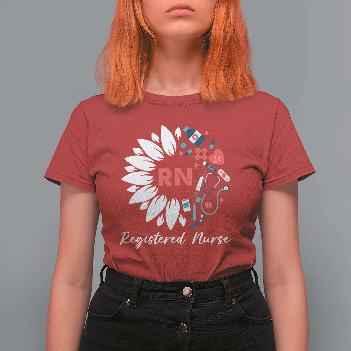 Funny Nurse T Shirt For Women RN Registered Nurse Pride Nurse Life Empowering Caregivers #NurseLife  #RegisteredNurse Sunflower - Wonder Print Shop
