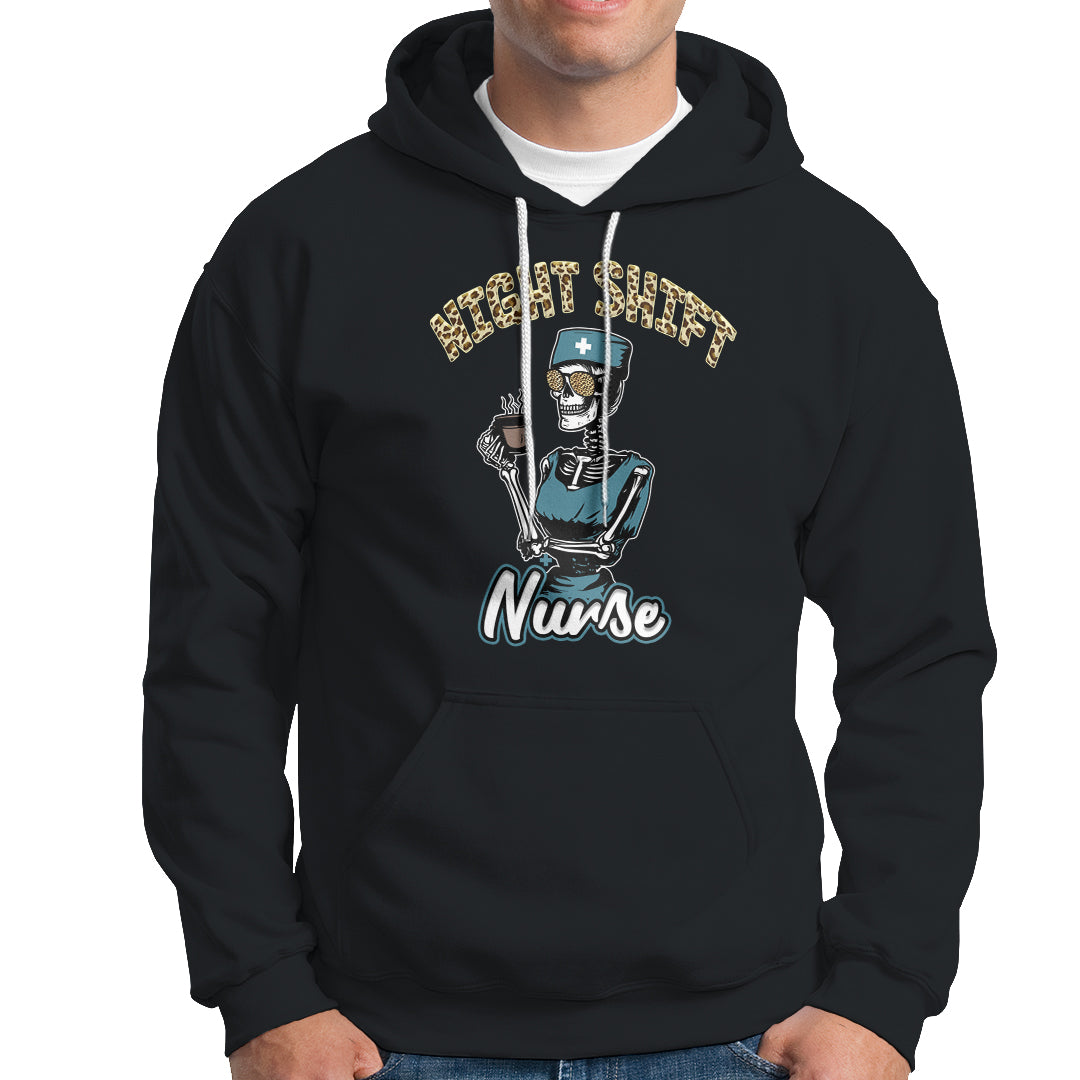 Funny Nurse Hoodie Funny Night Shift Nurse Skeleton Nurse Halloween RN Nurses Pride, Scrub Life, Nurse Life Pride, Nurse Appreciation Gift for Nurse Week - Wonder Print Shop