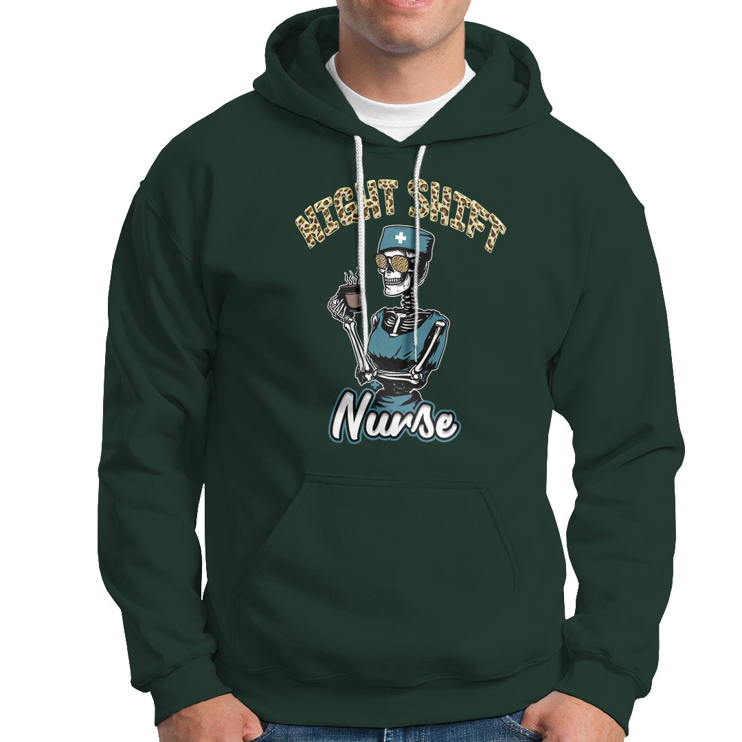 Funny Nurse Hoodie Funny Night Shift Nurse Skeleton Nurse Halloween RN Nurses Pride, Scrub Life, Nurse Life Pride, Nurse Appreciation Gift for Nurse Week - Wonder Print Shop