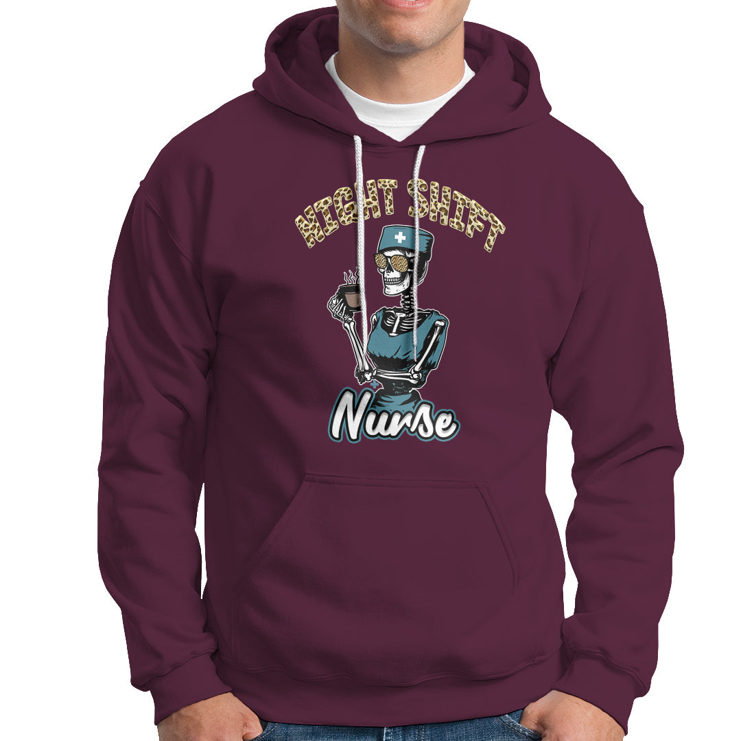 Funny Nurse Hoodie Funny Night Shift Nurse Skeleton Nurse Halloween RN Nurses Pride, Scrub Life, Nurse Life Pride, Nurse Appreciation Gift for Nurse Week - Wonder Print Shop