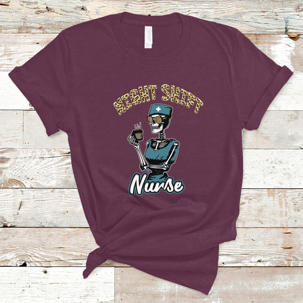 Funny Nurse T Shirt Funny Night Shift Nurse Skeleton Nurse Halloween RN Nurses Pride, Scrub Life, Nurse Life Pride, Nurse Appreciation Gift for Nurse Week - Wonder Print Shop