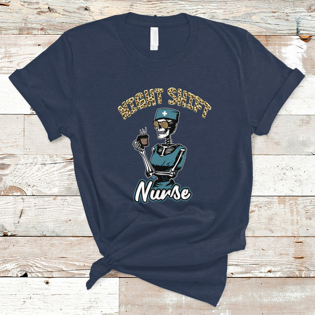 Funny Nurse T Shirt Funny Night Shift Nurse Skeleton Nurse Halloween RN Nurses Pride, Scrub Life, Nurse Life Pride, Nurse Appreciation Gift for Nurse Week - Wonder Print Shop