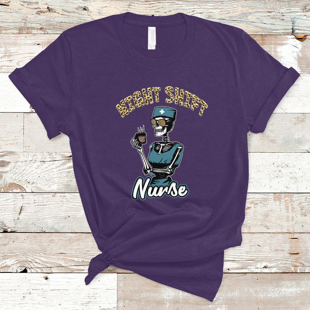 Funny Nurse T Shirt Funny Night Shift Nurse Skeleton Nurse Halloween RN Nurses Pride, Scrub Life, Nurse Life Pride, Nurse Appreciation Gift for Nurse Week - Wonder Print Shop