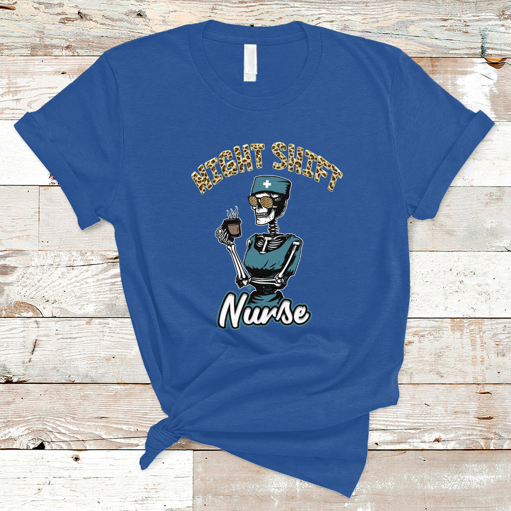Funny Nurse T Shirt Funny Night Shift Nurse Skeleton Nurse Halloween RN Nurses Pride, Scrub Life, Nurse Life Pride, Nurse Appreciation Gift for Nurse Week - Wonder Print Shop