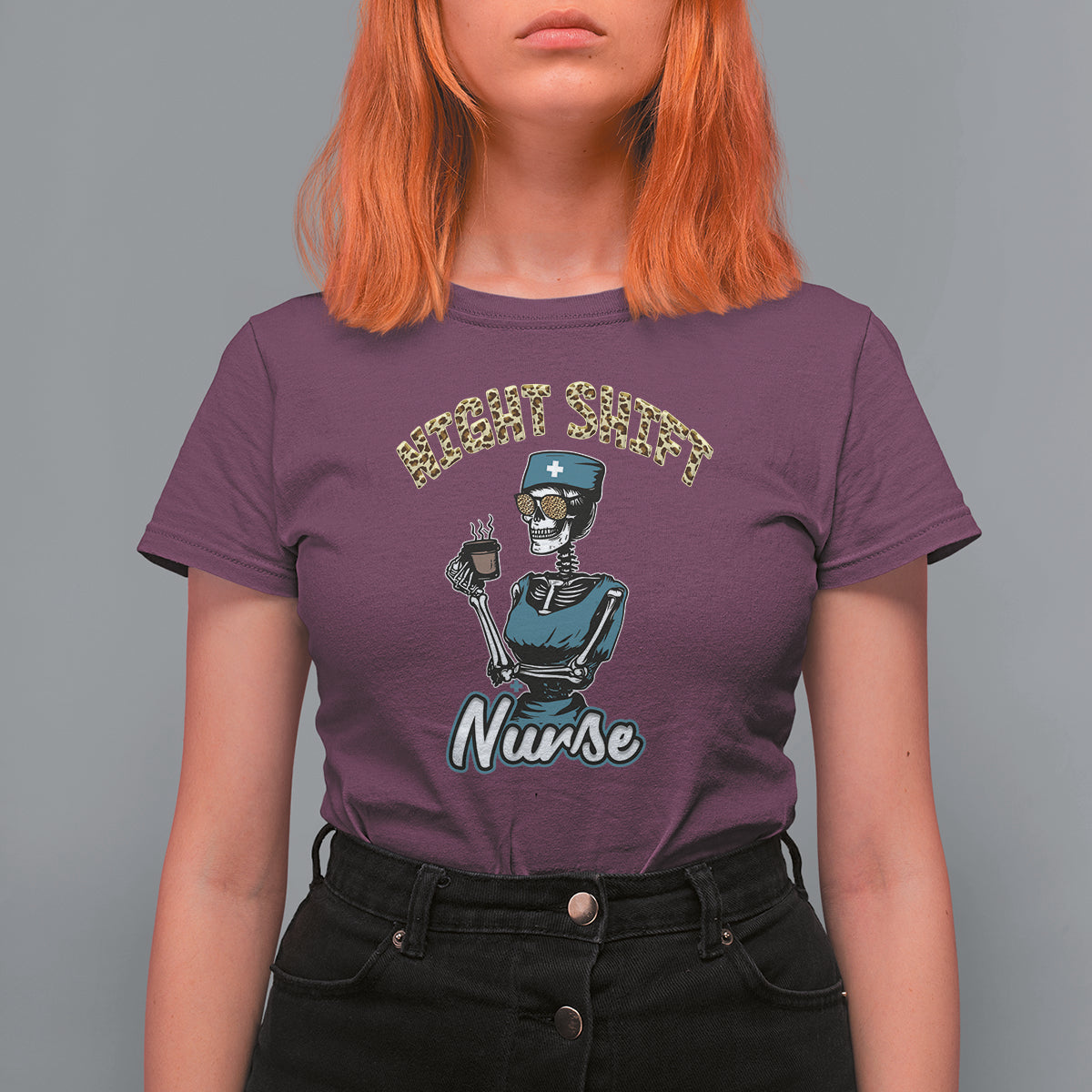 Funny Nurse T Shirt For Women Funny Night Shift Nurse Skeleton Nurse Halloween RN Nurses Pride, Scrub Life, Nurse Life Pride, Nurse Appreciation Gift for Nurse Week - Wonder Print Shop