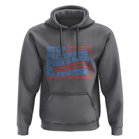 Stop Pretending Your Racism Is Patriotism Hoodie Red White and Blue
